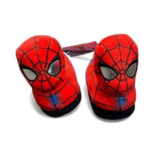 MARVEL Spider-Man Toddler Plush Microsuede Slippers - Red 5/6